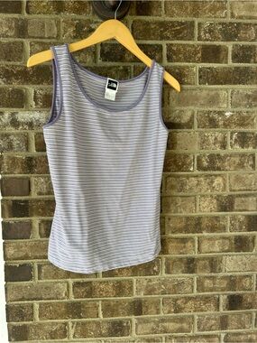 Y2K The North Face Lavender Striped Tank Top | Women’s Large